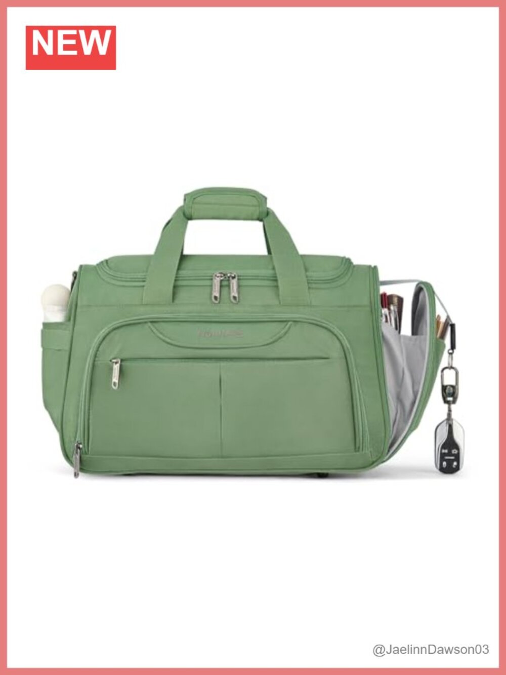 Small Travel Duffel Bag Under Seat Carry On with 11 Pockets Water Resistant